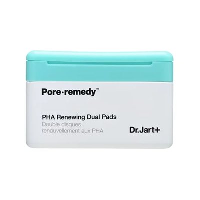 Пілінг-пади з PHA-кислотою для звуження пор Dr.Jart+ Pore·remedy™ PHA Renewing Dual Pads 60 pads 8809844992197 фото