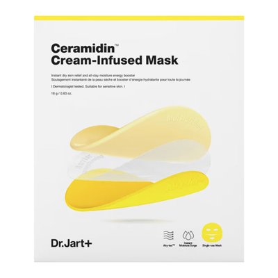 Відновлювальна тканинна маска для обличчя з керамідами Dr.Jart+ Ceramidin Cream-Infused Mask 1 ea 8809844995297 фото